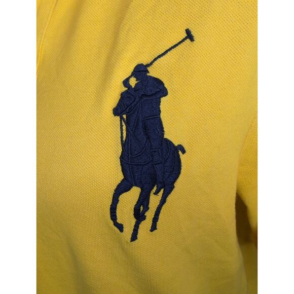 Polo Ralph Lauren classic fit Y2k yellow preppy equestrian polo shirt - Picture 6 of 10